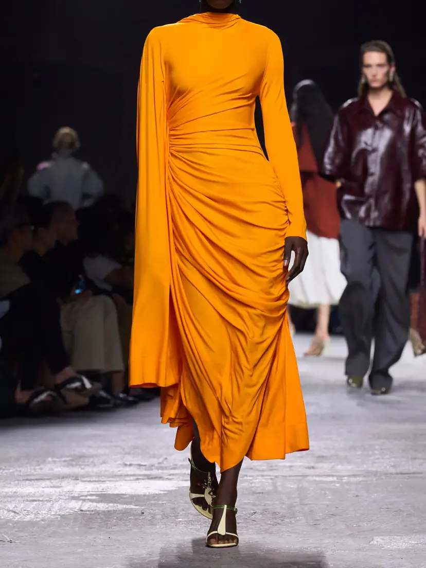 Bottega Veneta Draped Gathered Jersey Maxi Dress | Thumbnail 5 Bottega Veneta Draped Gathered Jersey Maxi Dress | Thumbnail 5