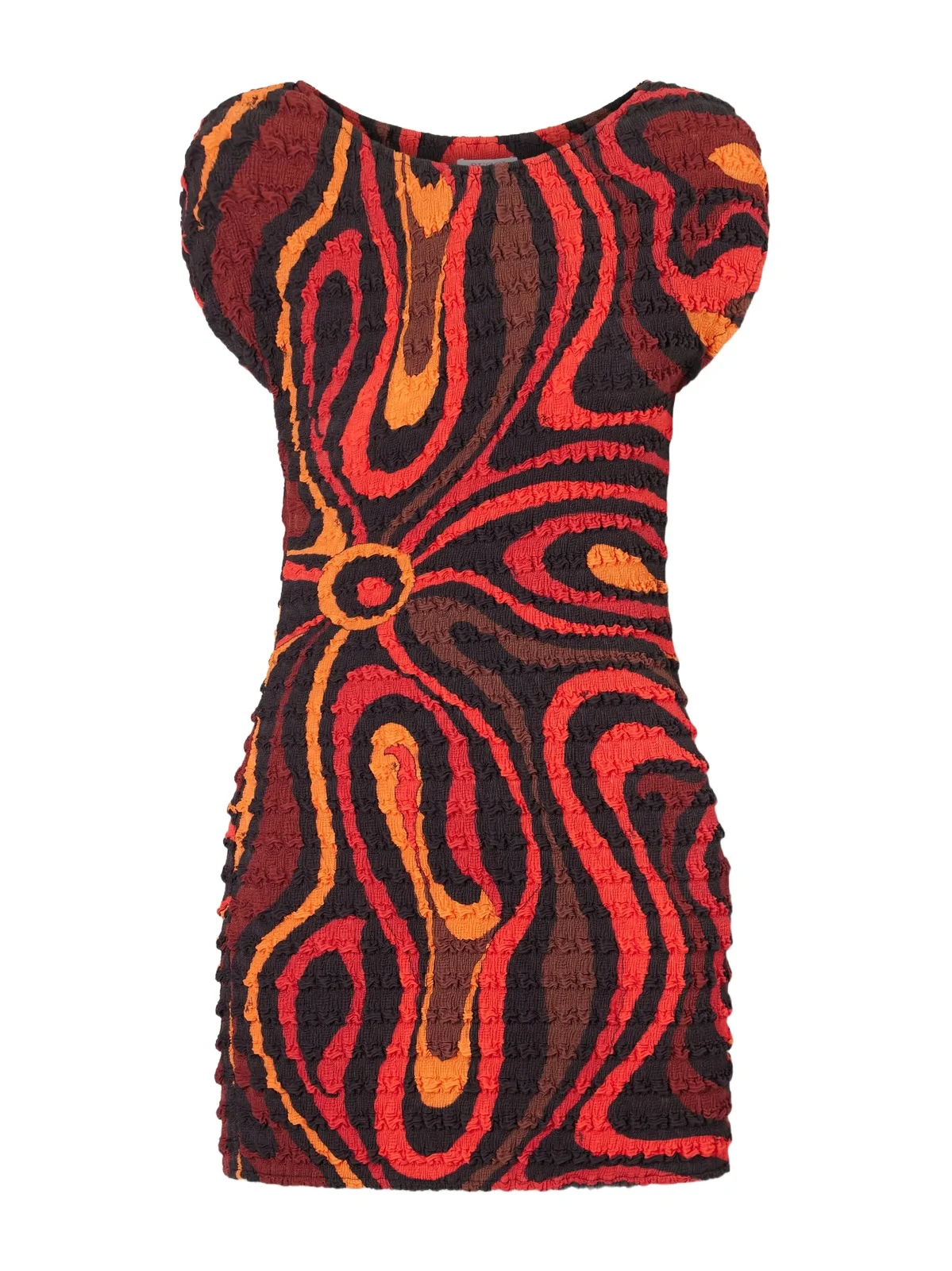 Shibori Crinkled-crepe Printed Mini Dress