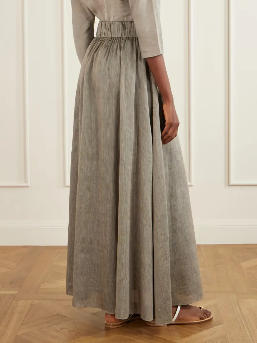 Cortana Aria Striped Linen And Silk-blend Maxi Skirt | Thumbnail 4 Cortana Aria Striped Linen And Silk-blend Maxi Skirt | Thumbnail 4