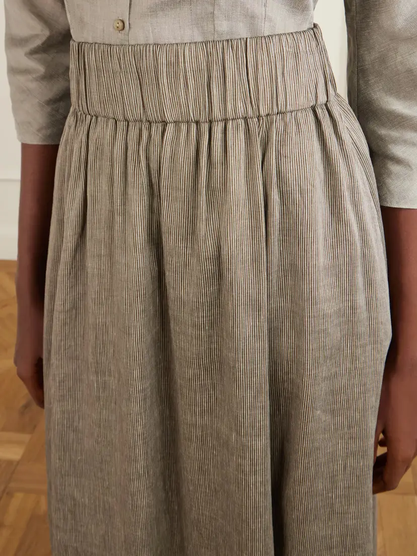 Cortana Aria Striped Linen And Silk-blend Maxi Skirt | Thumbnail 5 Cortana Aria Striped Linen And Silk-blend Maxi Skirt | Thumbnail 5