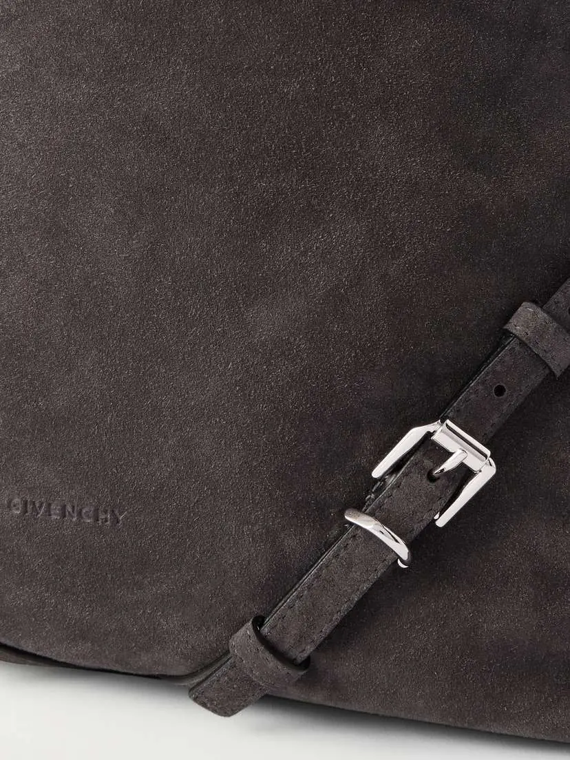 Givenchy Voyou Medium Buckled Suede Shoulder Bag | Thumbnail 5 Givenchy Voyou Medium Buckled Suede Shoulder Bag | Thumbnail 5