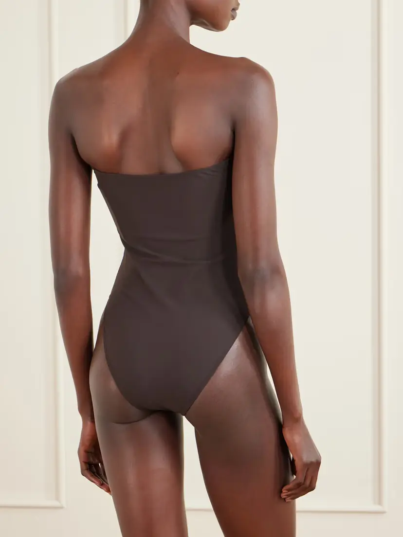 Saint Laurent Bow-detailed Strapless Swimsuit | Thumbnail 3