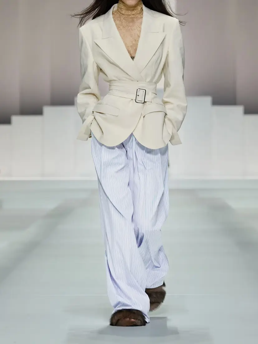 Dolce & Gabbana Pleated Striped Cotton-poplin Wide-leg Pants | Thumbnail 6
