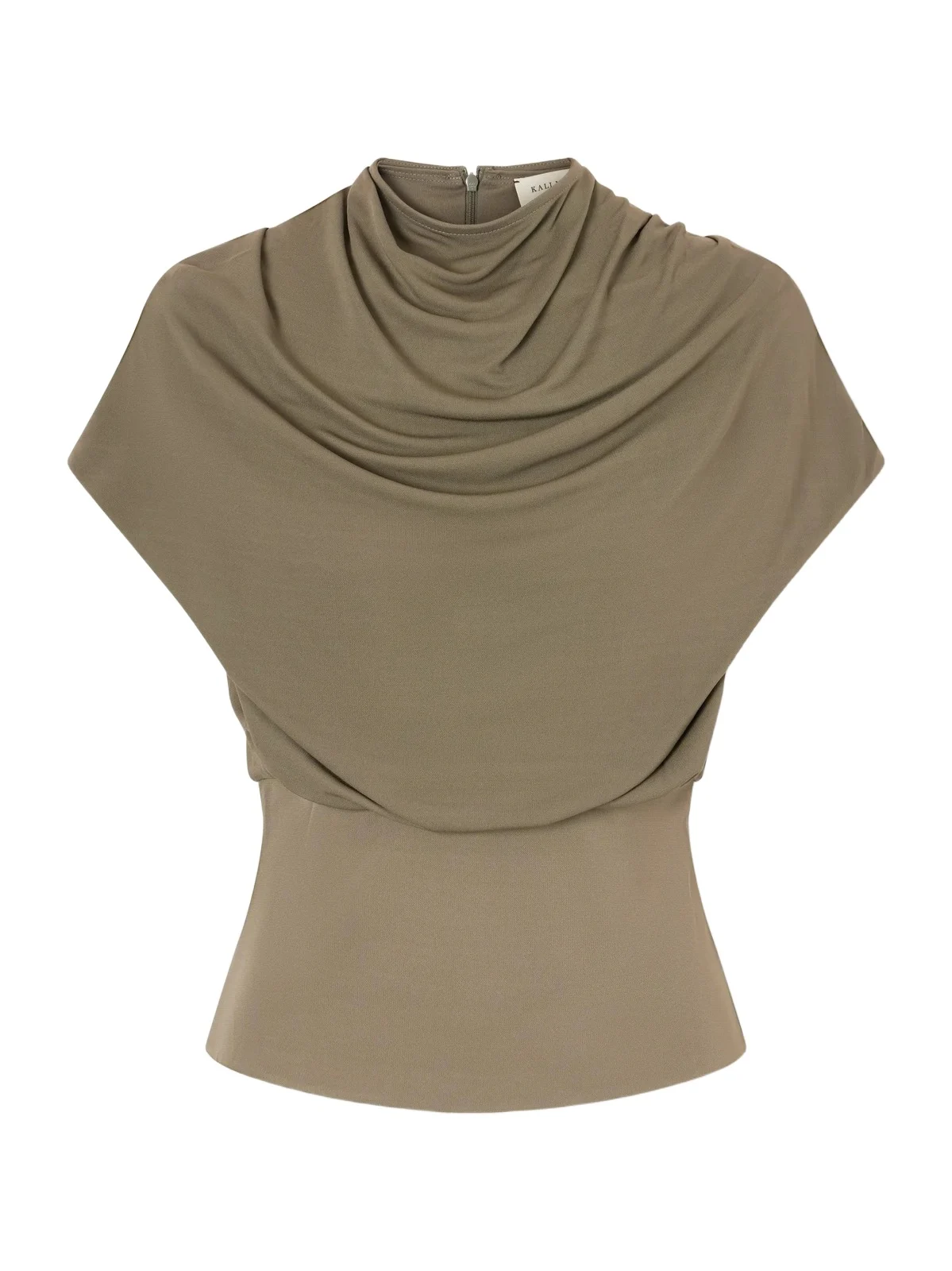 Kallmeyer Jocelyn Gathered Draped Jersey Top
