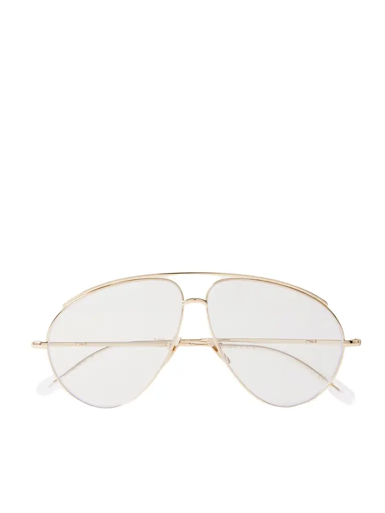 Gucci Eyewear Fashion Show Aviator-style Gold-tone Optical Glasses | Image 1 Gucci Eyewear Fashion Show Aviator-style Gold-tone Optical Glasses | Image 1