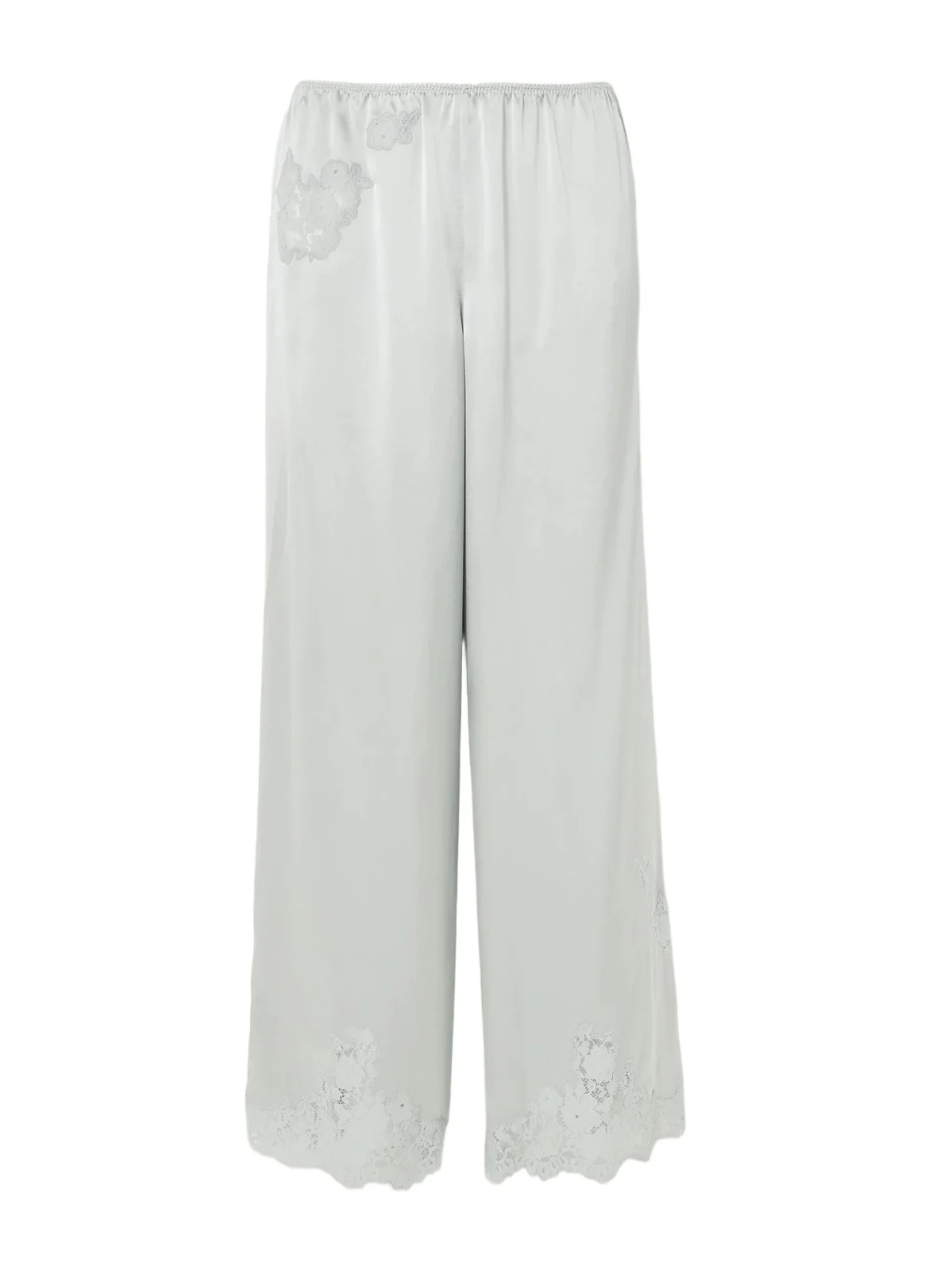 Lavon Lace-trimmed Silk-satin Wide-leg Pants Lavon Lace-trimmed Silk-satin Wide-leg Pants