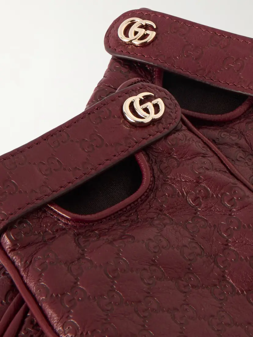 Gucci Debossed Leather Gloves | Thumbnail 3 Gucci Debossed Leather Gloves | Thumbnail 3