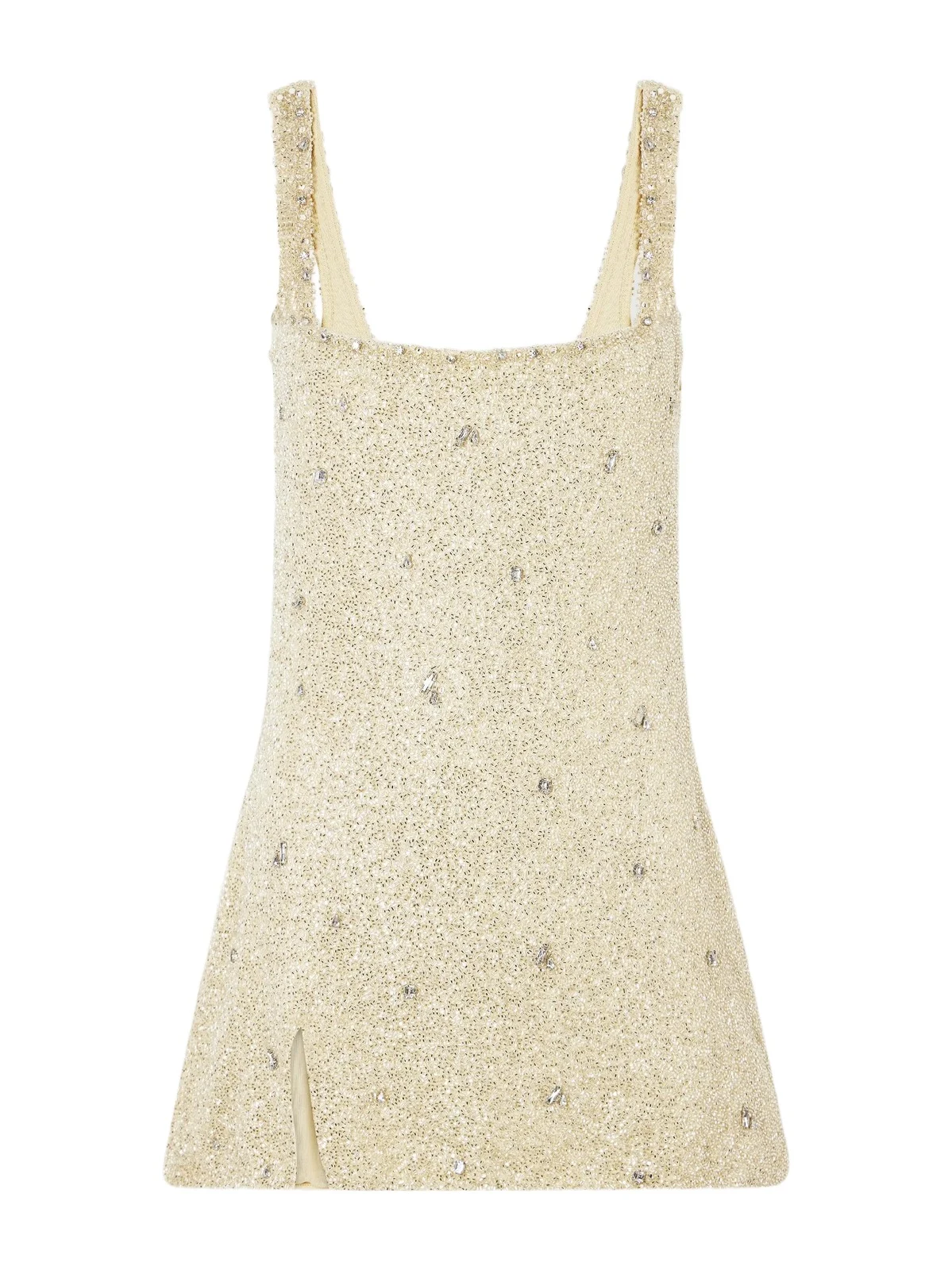 Pamela Crystal-embellished Beaded Stretch-tulle Mini Dress