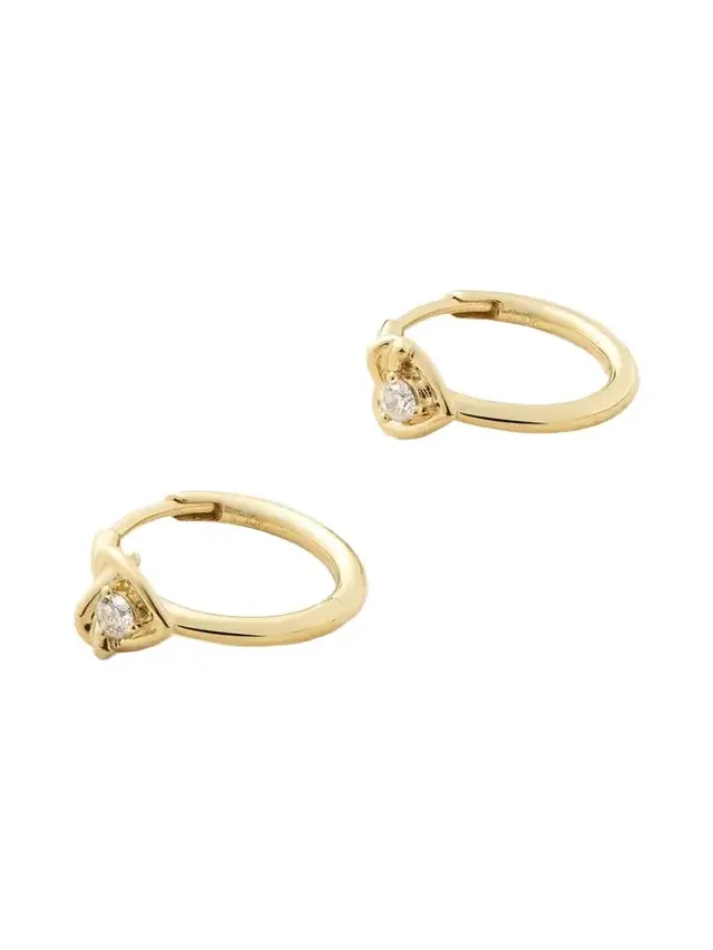 Tie The Knot 9-karat Gold Diamond Hoop Earrings