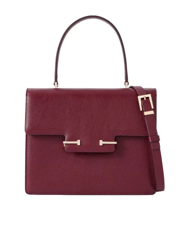 Textured-leather Shoulder Bag