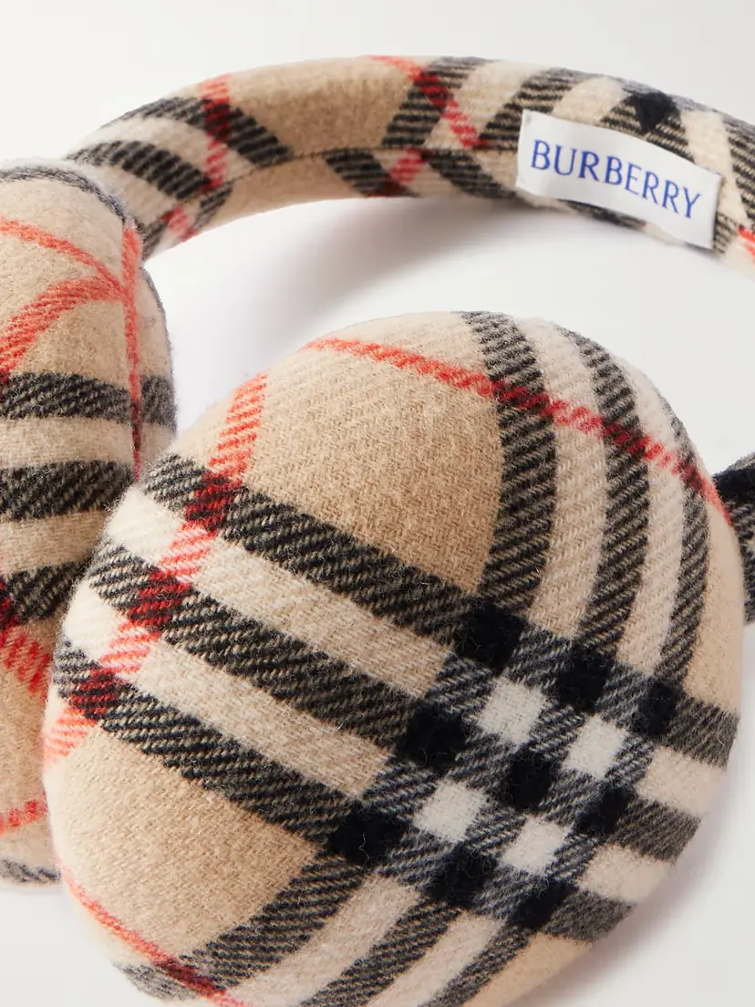 Burberry Checked Wool And Cashmere-blend Earmuffs | Thumbnail 3 Burberry Checked Wool And Cashmere-blend Earmuffs | Thumbnail 3