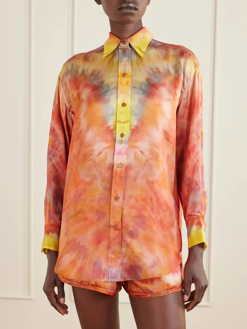 Zimmermann Alchemy Tie-dye Silk-satin Shirt | Thumbnail 3 Zimmermann Alchemy Tie-dye Silk-satin Shirt | Thumbnail 3