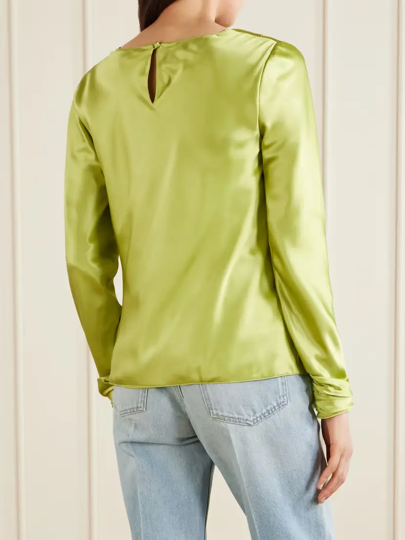 Valentino Garavani Silk-satin Blouse | Thumbnail 4 Valentino Garavani Silk-satin Blouse | Thumbnail 4