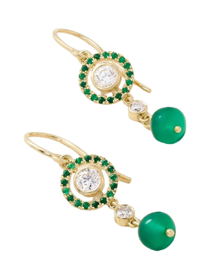 Ileana Makri Orbit 18-karat Gold Multi-stone Earrings