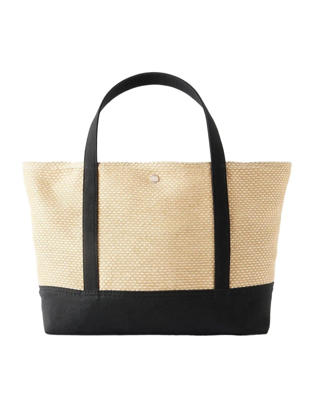 Canvas-trimmed Raffia Tote Canvas-trimmed Raffia Tote