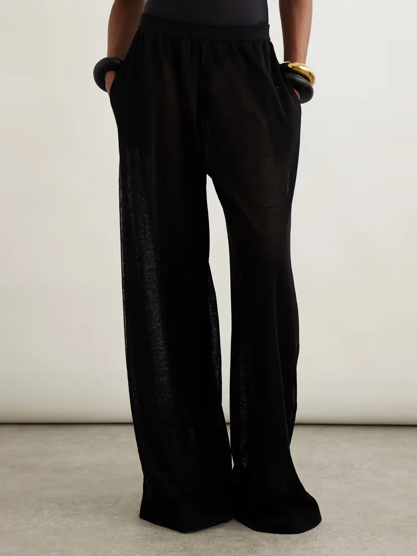 Alaïa Linen And Silk-blend Wide-leg Pants | Thumbnail 3 Alaïa Linen And Silk-blend Wide-leg Pants | Thumbnail 3