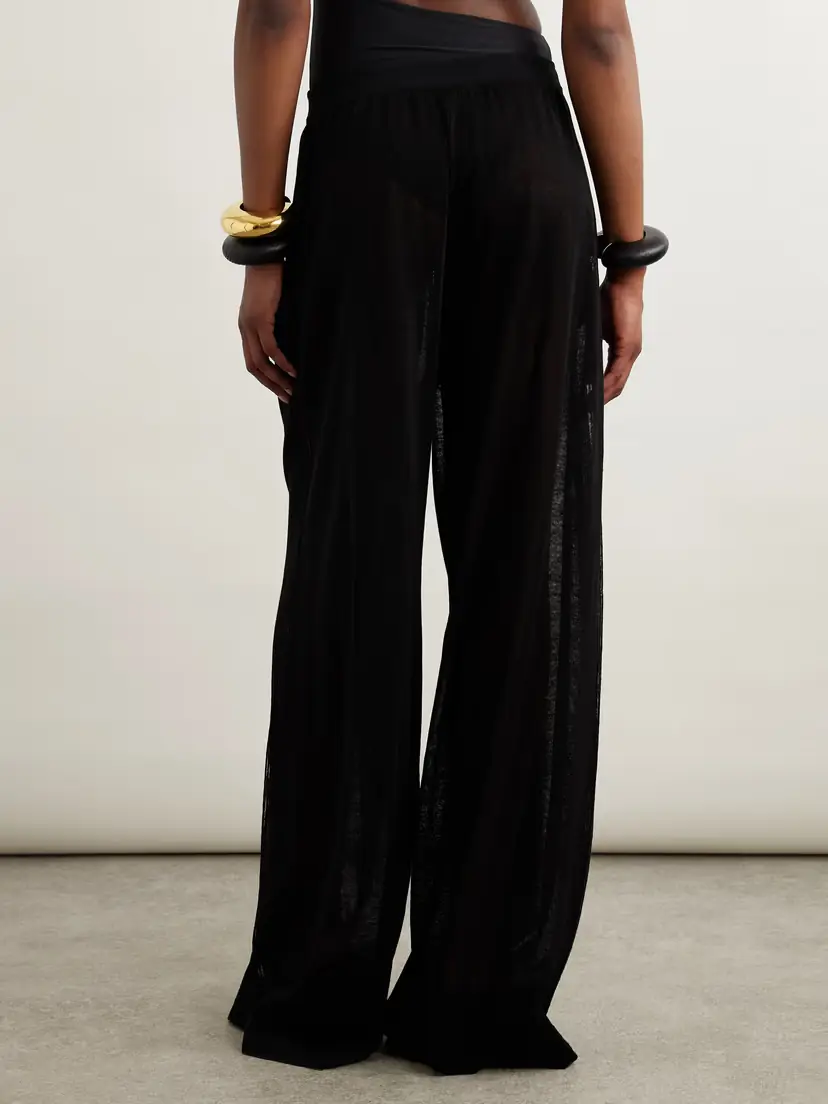 Alaïa Linen And Silk-blend Wide-leg Pants | Thumbnail 4 Alaïa Linen And Silk-blend Wide-leg Pants | Thumbnail 4