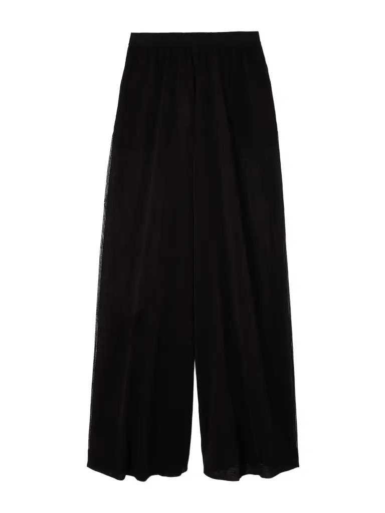 Linen And Silk-blend Wide-leg Pants