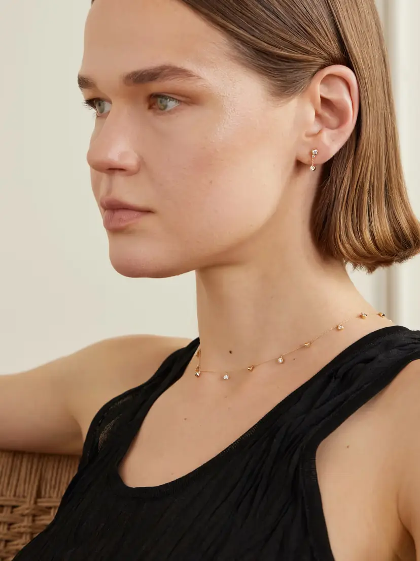 Sophie Bille Brahe Lou Diamant 18-karat Recycled Gold Diamond Earrings | Thumbnail 2