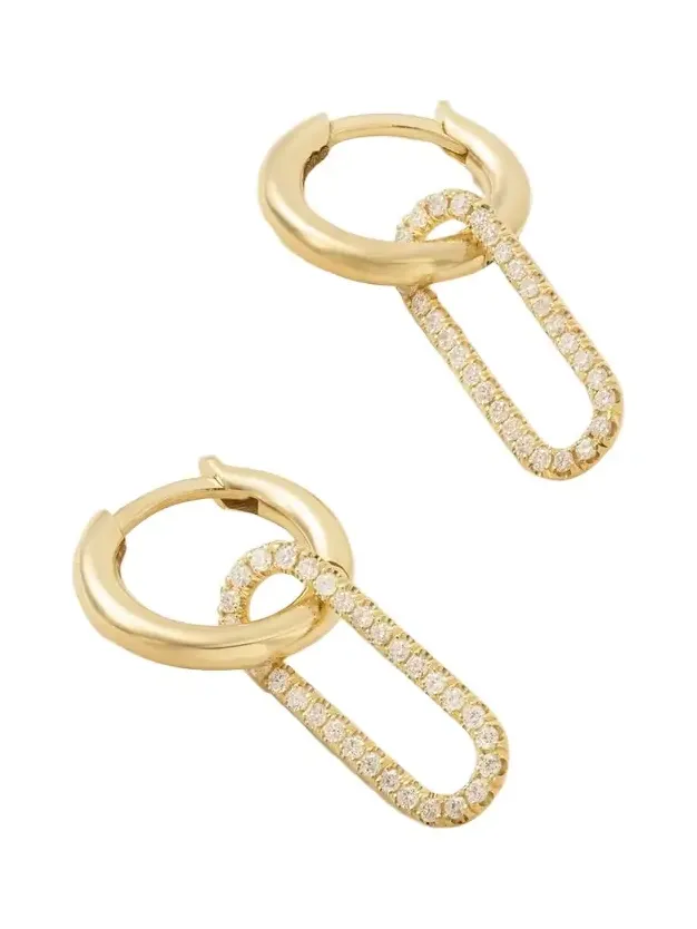 Haru 18-karat Gold Diamond Hoop Earrings