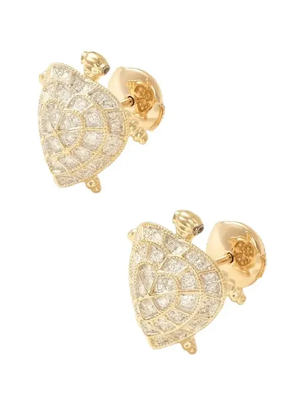 Tortue Coeur 9-karat Gold Diamond Earrings Tortue Coeur 9-karat Gold Diamond Earrings