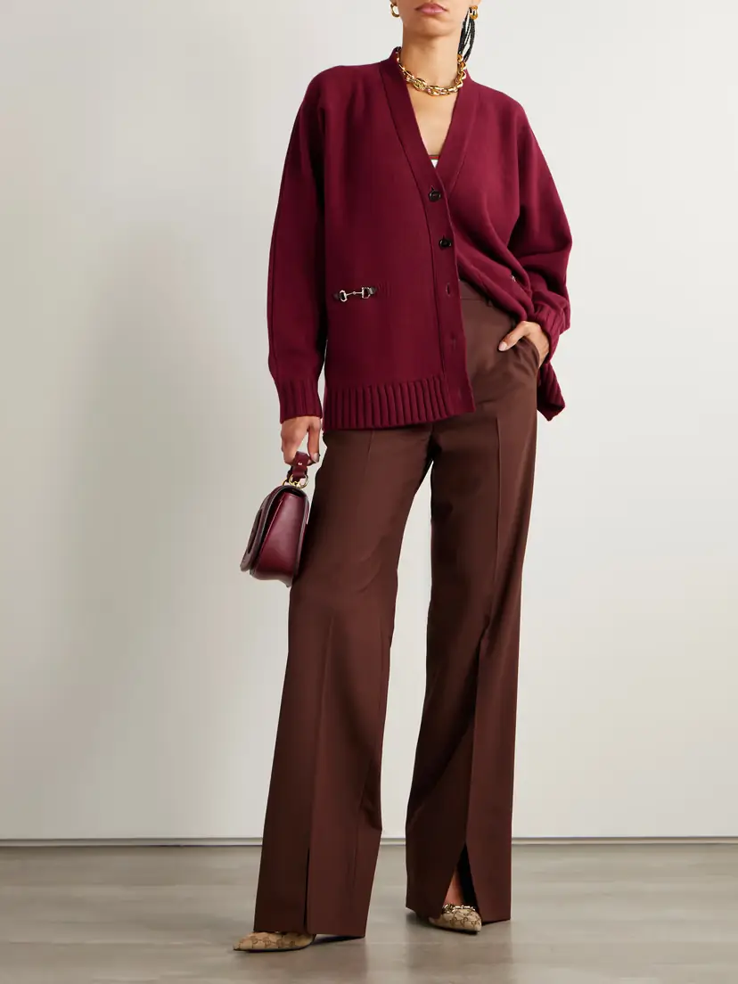 Gucci Horsebit-detailed Wool And Cashmere-blend Cardigan | Thumbnail 2
