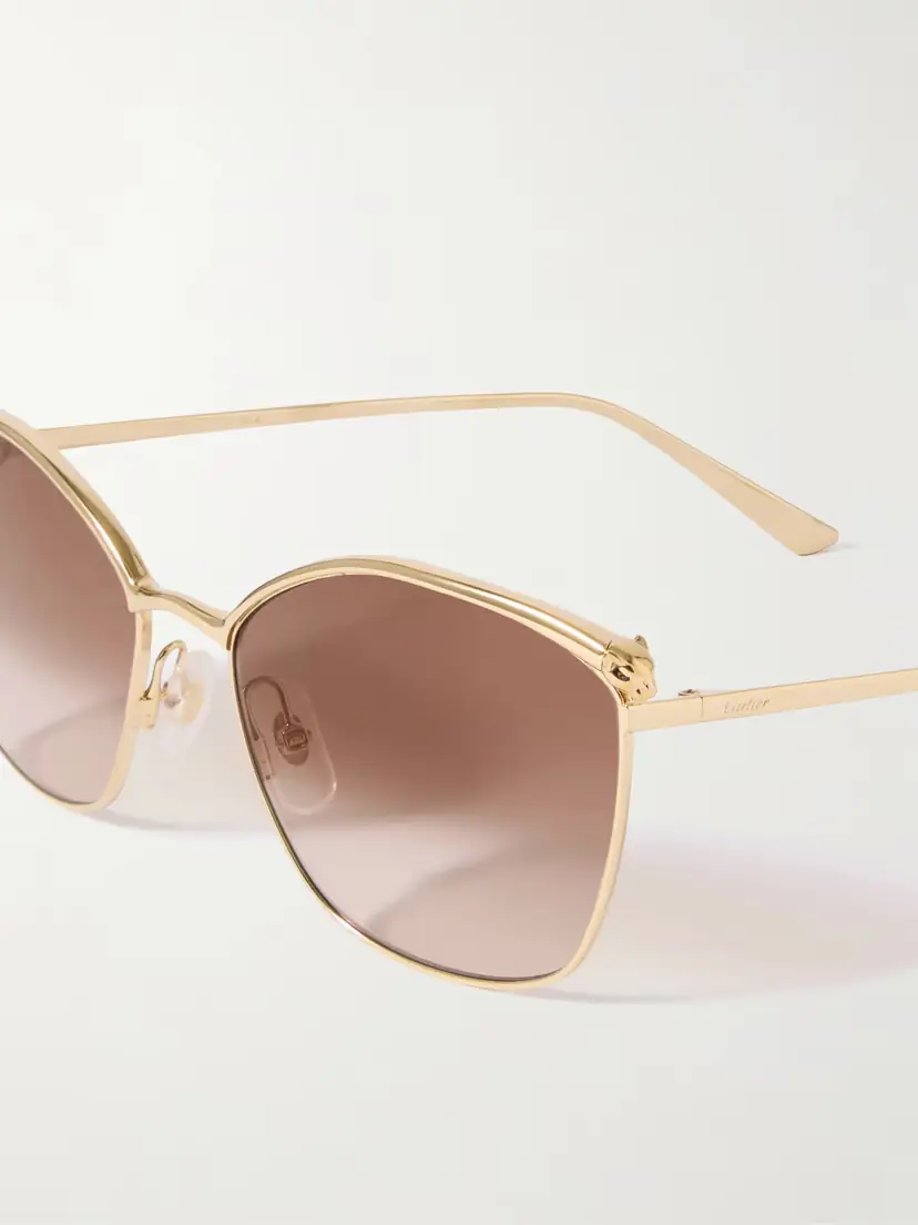 Cartier Eyewear Panthère Classic Cat-eye Gold-tone Sunglasses | Thumbnail 4
