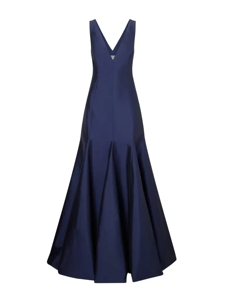 BERNADETTE Aurelia Paneled Crepe Gown - Midnight blue | Image 1 BERNADETTE Aurelia Paneled Crepe Gown - Midnight blue | Image 1