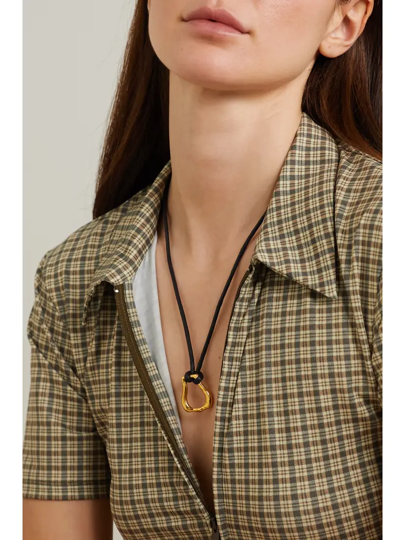 Alighieri + Net Sustain The Mini Link Of Wanderlust Gold-plated Cord Necklace | Thumbnail 2 Alighieri + Net Sustain The Mini Link Of Wanderlust Gold-plated Cord Necklace | Thumbnail 2