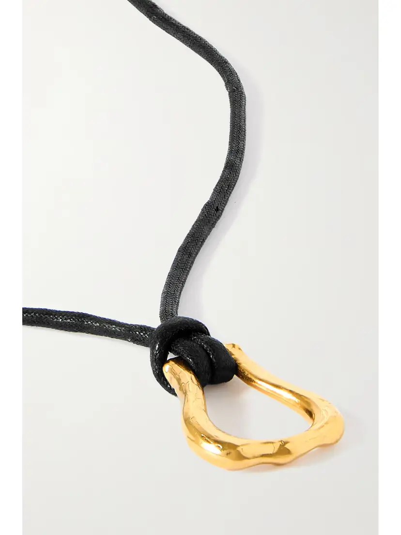 Alighieri + Net Sustain The Mini Link Of Wanderlust Gold-plated Cord Necklace | Thumbnail 4 Alighieri + Net Sustain The Mini Link Of Wanderlust Gold-plated Cord Necklace | Thumbnail 4