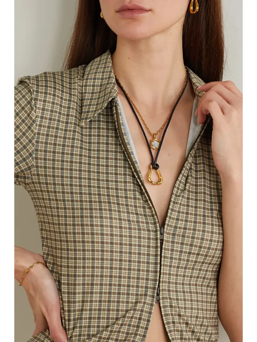 Alighieri + Net Sustain The Mini Link Of Wanderlust Gold-plated Cord Necklace | Thumbnail 5 Alighieri + Net Sustain The Mini Link Of Wanderlust Gold-plated Cord Necklace | Thumbnail 5