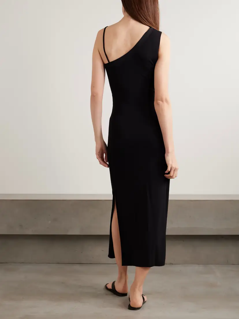 Max Mara Fiabe One-shoulder Ruched Stretch-jersey Midi Dress | Thumbnail 3