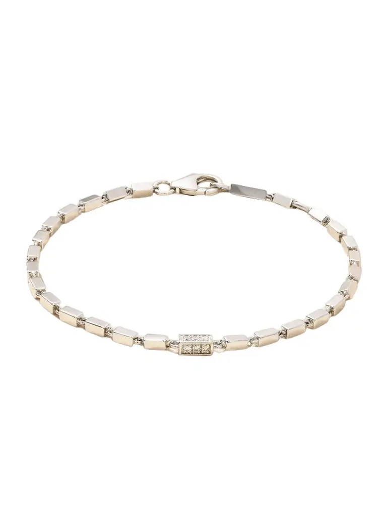 Suzanne Kalan Block Chain 18-karat White Gold Diamond Bracelet | Image 1 Suzanne Kalan Block Chain 18-karat White Gold Diamond Bracelet | Image 1