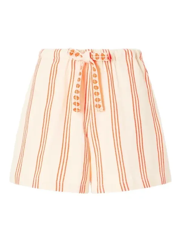 Safia Striped Cotton Shorts Safia Striped Cotton Shorts