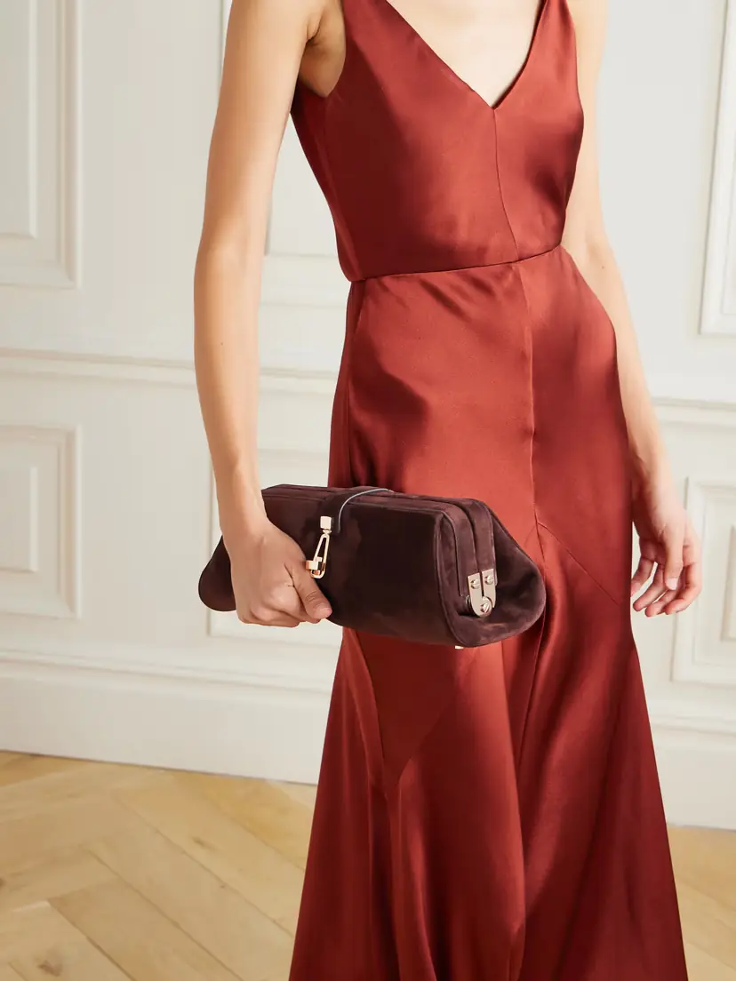 Gabriela Hearst Paola Suede Clutch | Thumbnail 2