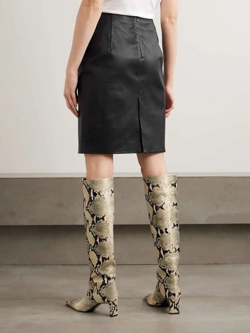 Nour Hammour Paneled Leather Pencil Skirt | Thumbnail 4 Nour Hammour Paneled Leather Pencil Skirt | Thumbnail 4