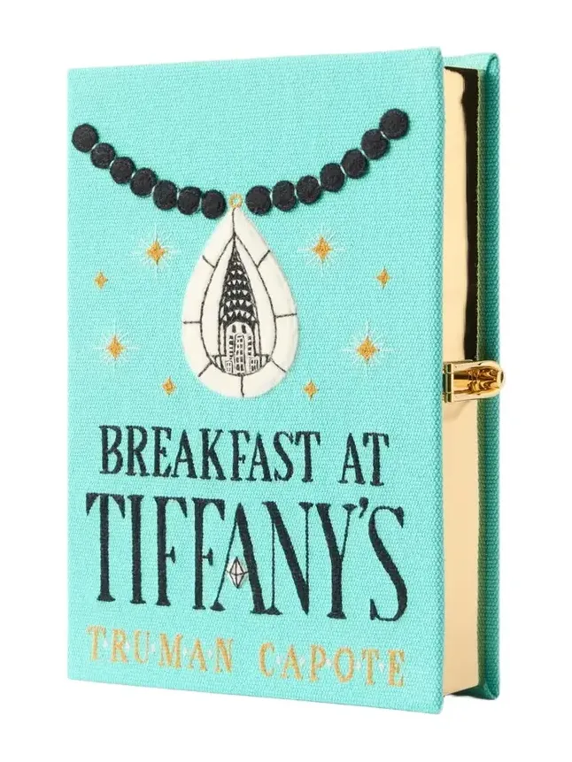 Breakfast At Tiffany's Appliquéd Embroidered Canvas Clutch Breakfast At Tiffany's Appliquéd Embroidered Canvas Clutch