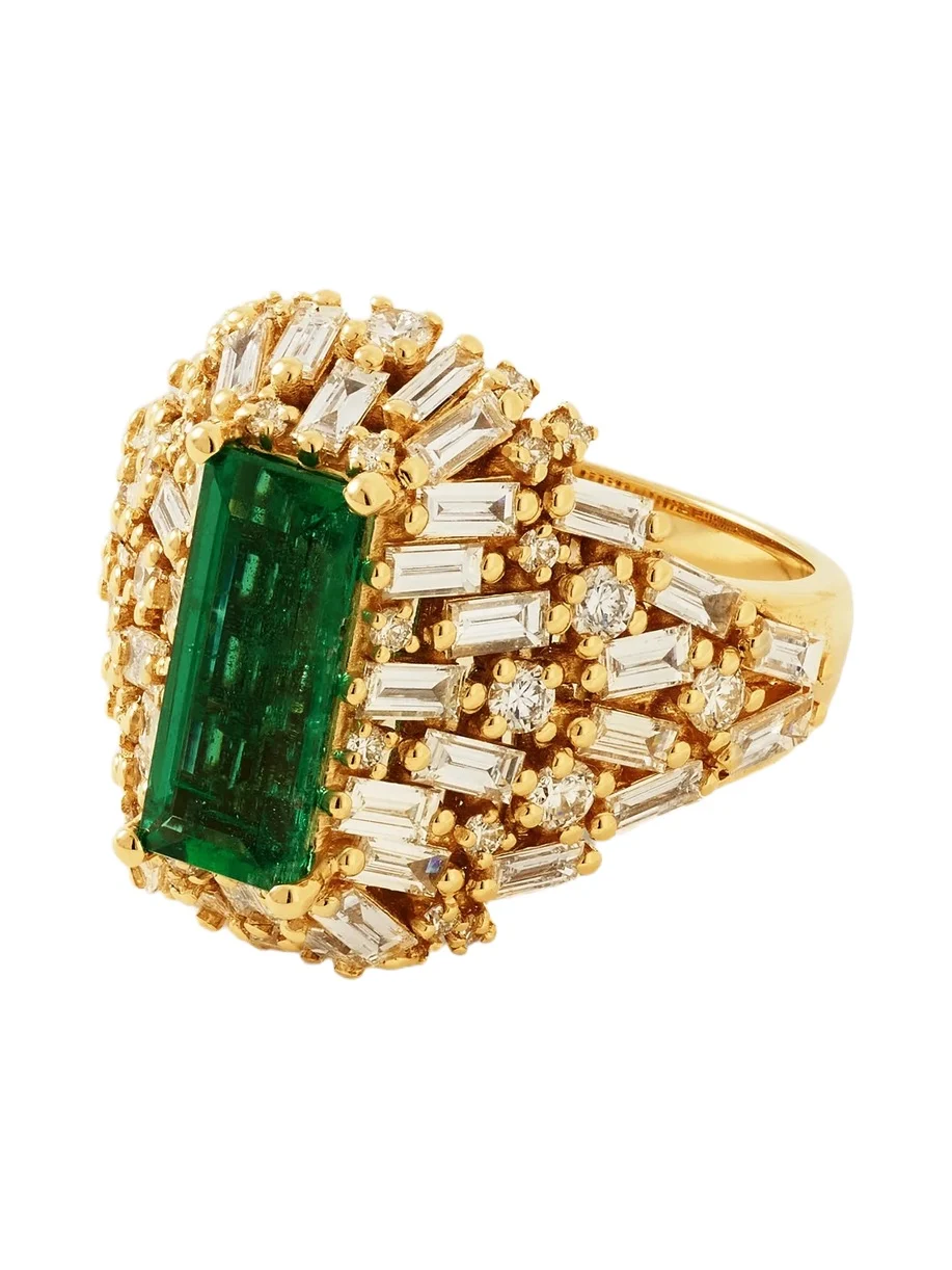 18-karat Gold, Diamond And Emerald Ring 18-karat Gold, Diamond And Emerald Ring