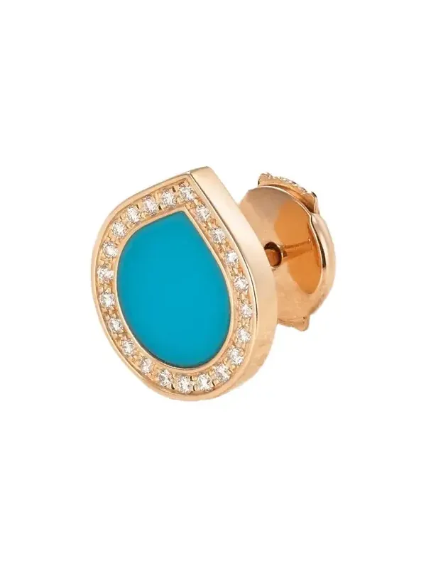 Antifer 18-karat Rose Gold, Turquoise And Diamond Single Earring