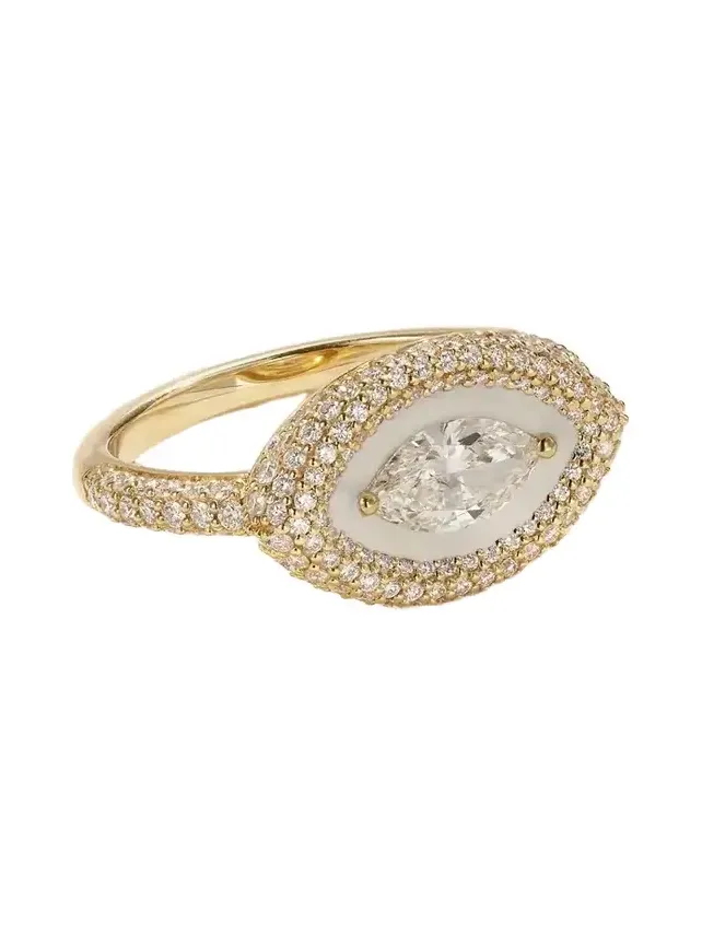 18-karat Gold, Diamond And Enamel Ring