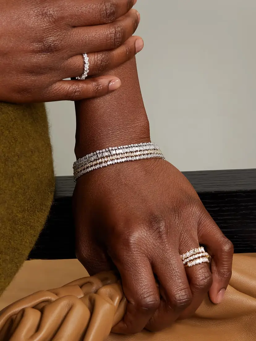 Suzanne Kalan 18-karat White Gold Diamond Tennis Bracelet | Thumbnail 5