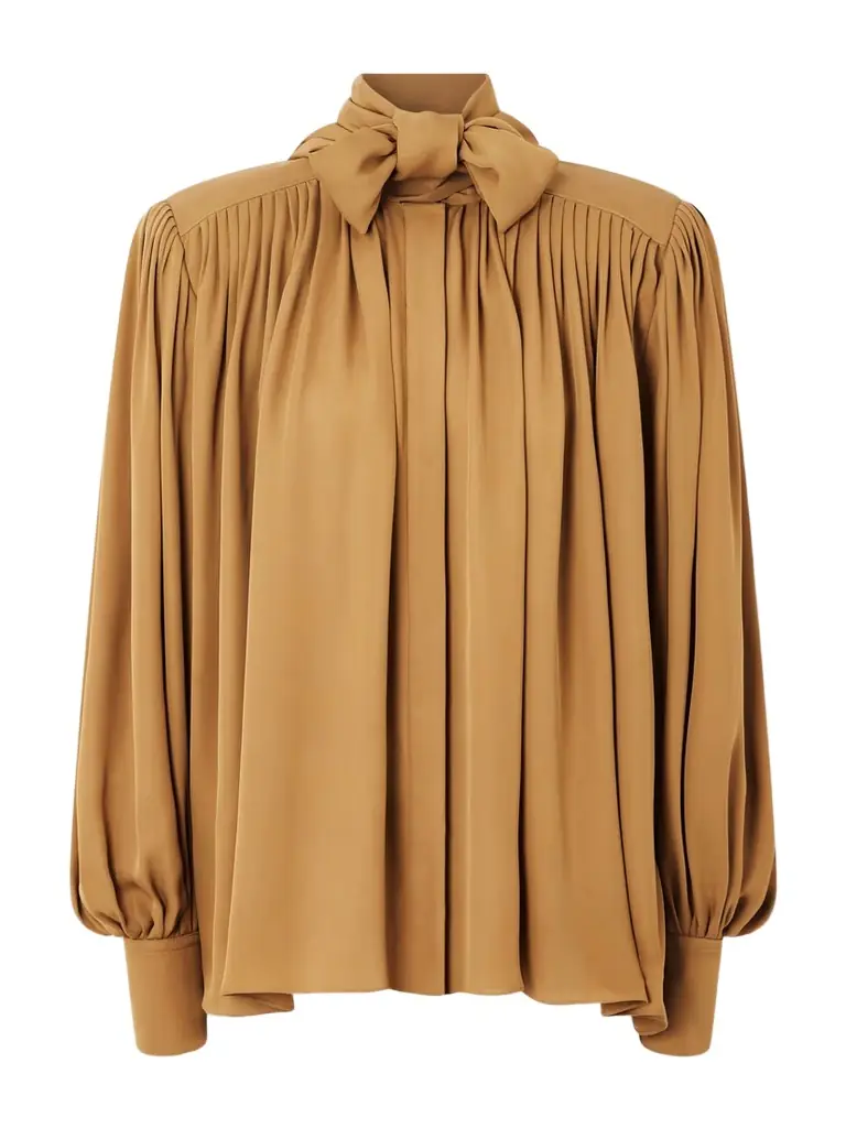 Khaite Vali Pussy-bow Silk-georgette Blouse | Image 1 Khaite Vali Pussy-bow Silk-georgette Blouse | Image 1