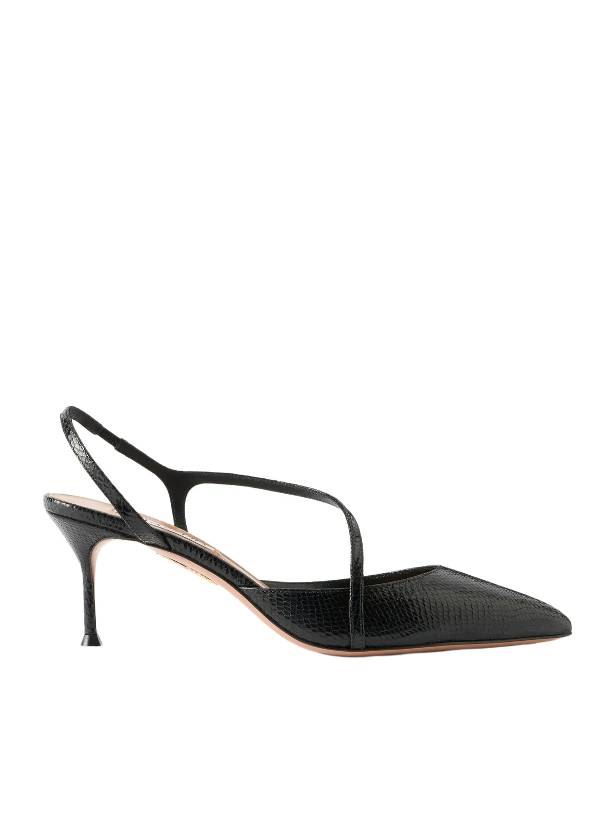 Dynasty 65 Snake-effect Leather Slingback Pumps