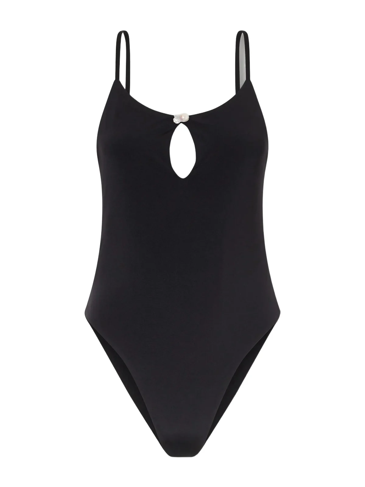 Pearl Embellished Ribbed Swimsuit Pearl Embellished Ribbed Swimsuit