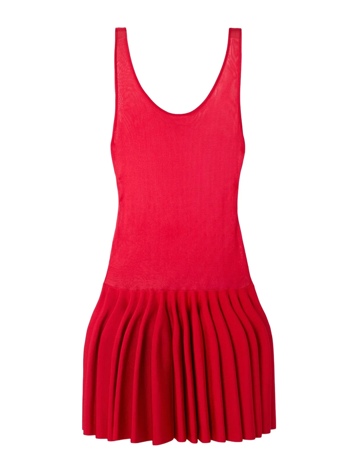 Pleated Jersey And Stretch-knit Mini Dress Pleated Jersey And Stretch-knit Mini Dress