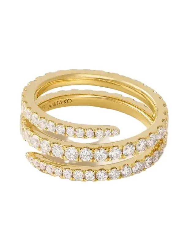 Coil 18-karat Gold Diamond Ring
