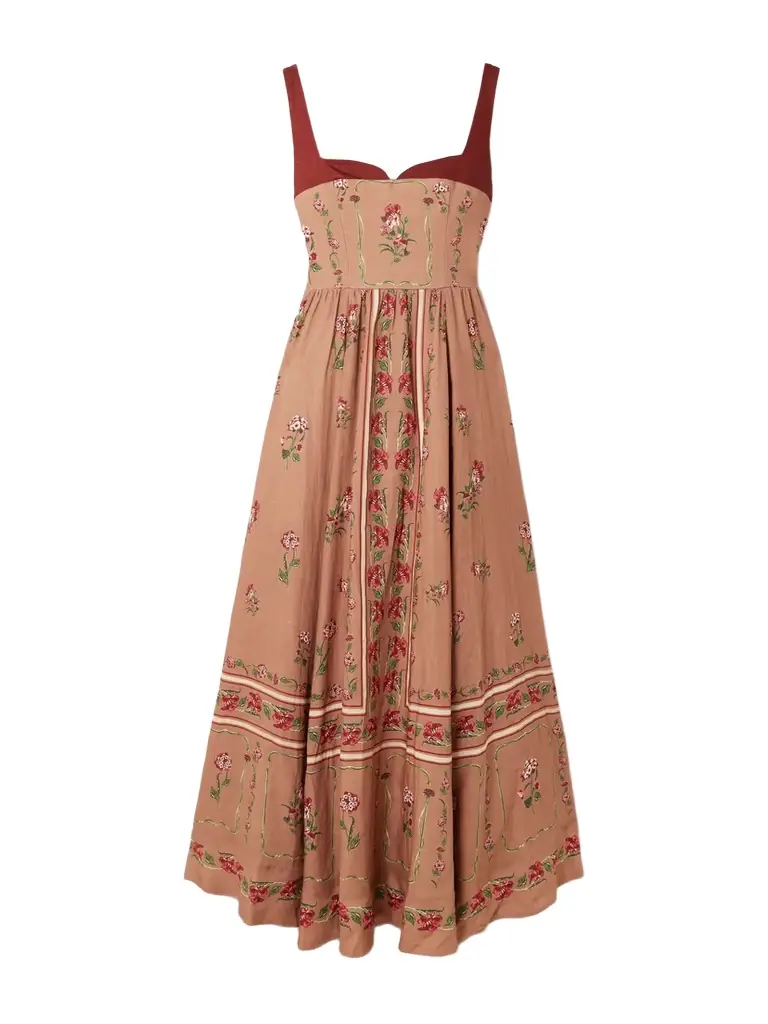 Agua by Agua Bendita Jaspe Floral-printed Linen Maxi Dress | Image 1 Agua by Agua Bendita Jaspe Floral-printed Linen Maxi Dress | Image 1