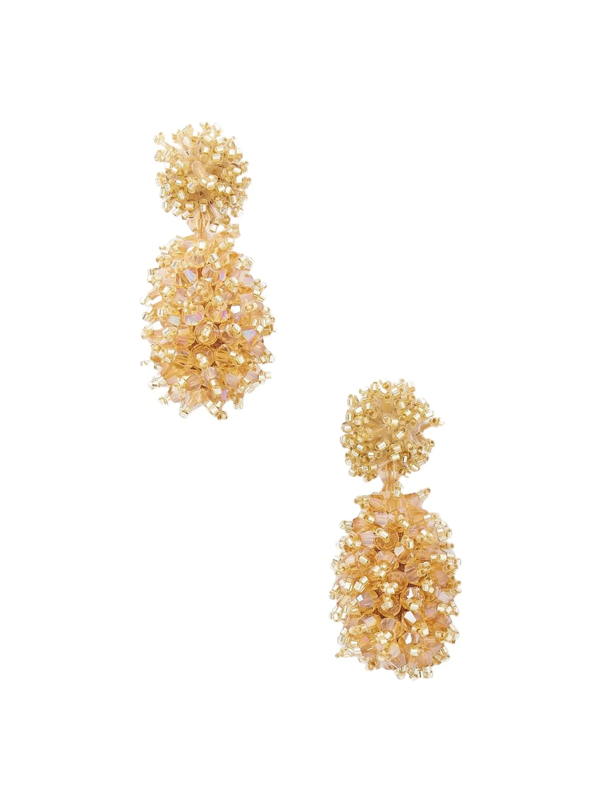 Beaded Gold-tone Earrings