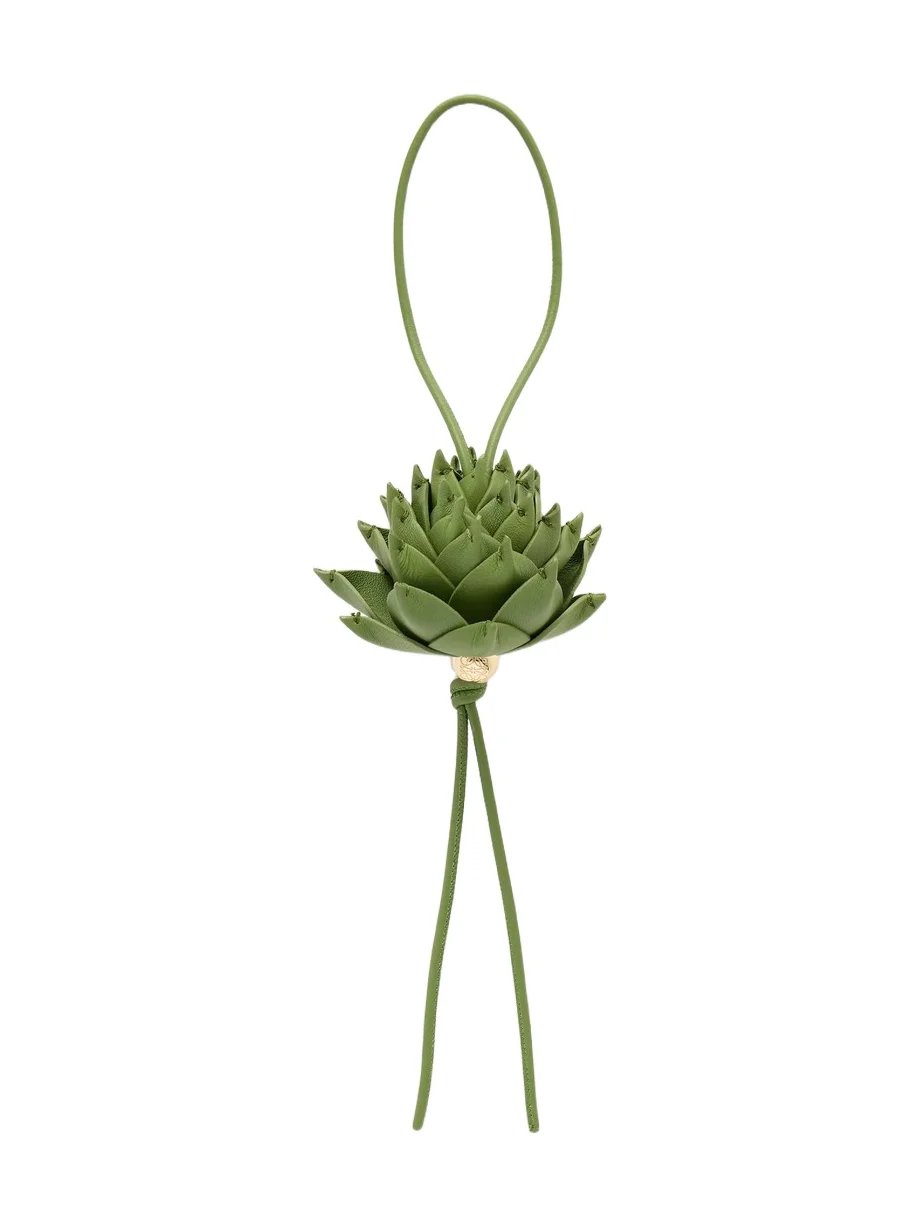 + Paula's Ibiza Artichoke Leather And Gold-tone Bag Charm