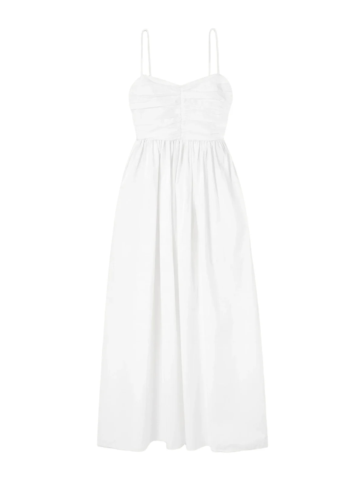 Gathered Organic Cotton-poplin Midi Dress Gathered Organic Cotton-poplin Midi Dress